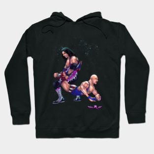 Bret Hart VS Kurt Angle wrestling Dream match original art Hoodie